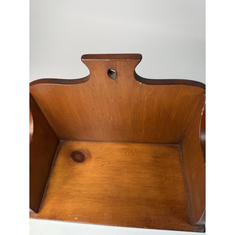 Vintage Nautical Wood Captains Book Shelf Solid Cherry Cottagecore Decor - Picture 3 of 9